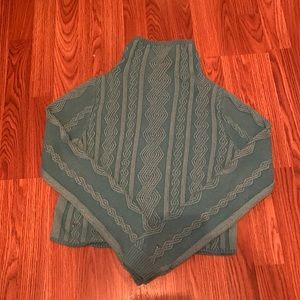 Girls Turquoise turtleneck sweater from ivivva by lululemon, girls size 14